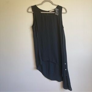 NWOT Soft Surroundings A-Symmetrical Button Tank Top Tunic PS